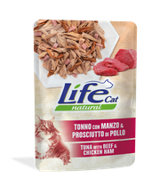 LifeCat, Tonnikala, nauta & kanankoipi hyytelössä,  30x70g, á 1,33€