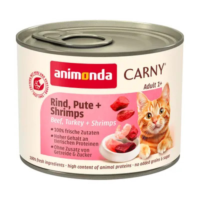 Carny Adult Nauta, Kalkkuna & Katkarapu 6x200g, á 1,99€