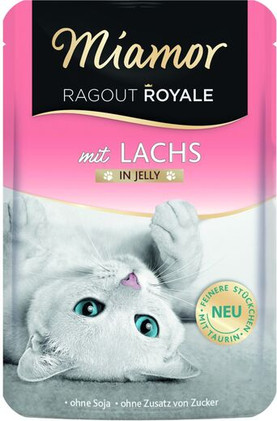 Miamor Ragout Royale, Lohi Hyytelössä, 22x100g, á 0,77€