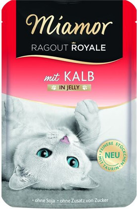 Miamor Ragout Royale, Vasikka, hyytelössä, 22x100g, á 0,77€