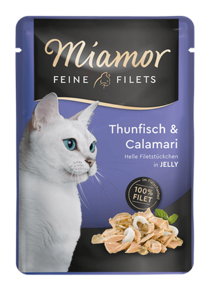 Miamor Fine Filets, Tonnikala & mustekala, 24x100g, á 1,66€