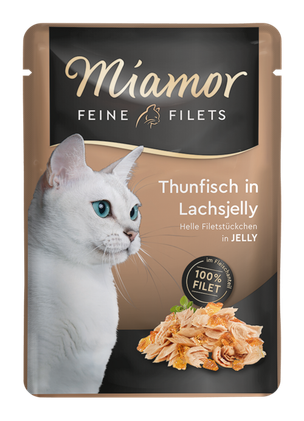 Miamor Fine Filets, Tonnikala & lohi, 24x100g, á 1,66€