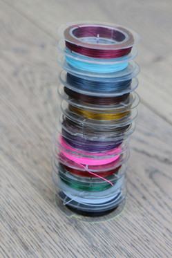 Metallilanka, nylon päällystetty, 0.38mm, Eri Värejä