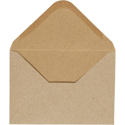Kirjekuori, koko 11,5x16cm, 110g, luonnonruskea, 10kpl/pkt