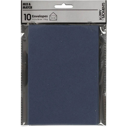 Kirjekuori, 110g, koko 11,5x16cm, sininen, 10kpl/pkt
