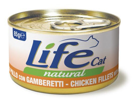 LifeCat, Kana (kananrintafile) & Katkarapu, 24x85g, á 1,30€ 