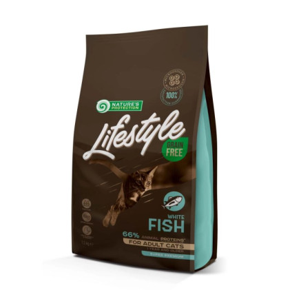 Lifestyle Cat, Adult, vaalea kala, viljaton, 3x1,5kg, á 16,66€