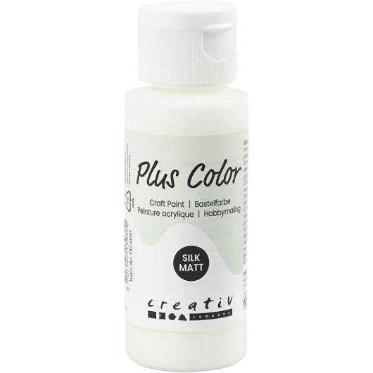 Plus Color Askartelumaali 60ml Luonnonvalkoinen
