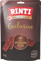 Rinti Singlefleisch Exclusive – Strutsi, 50g