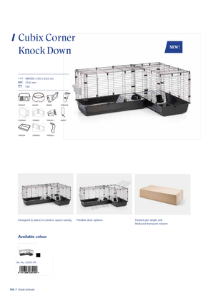 Savic, Cubix Corner - musta, 148/100x50x63,5cm