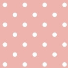 Kahviservetti, dots vaaleanpunainen