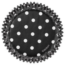 Muffinivuoka, dotty, musta, 75kpl