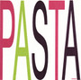 Isot lautasliinat, PASTA-tekstillä,
