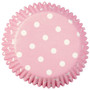 Muffinivuoka, dotty, vaaleanpunainen, 75kpl