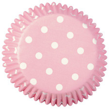 Muffinivuoka, dotty, vaaleanpunainen, 75kpl