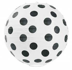 Riisipaperipallo, 30,5cm, isot mustat pilkut
