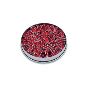 Kirjainmuotit, 26kpl, metallia