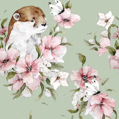 80cm pala Saukon loiskahdus-luomutrikoo  vaaleanvihreä 