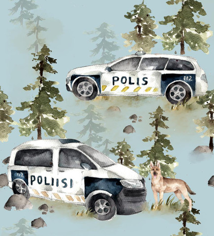 Poliisi-trikoo vaaleansininen