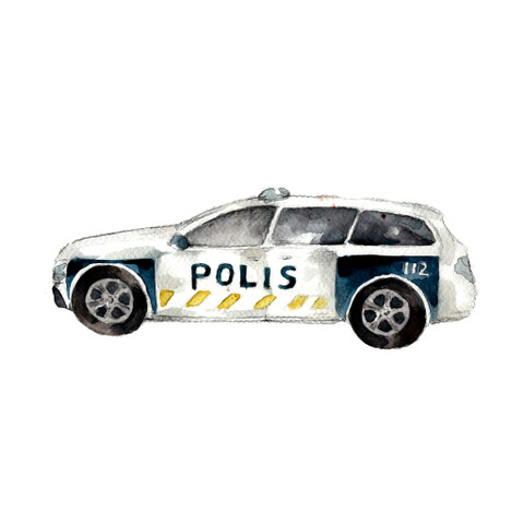 Poliisi -silityskuva pelkkä auto