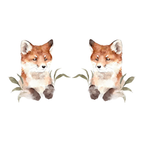 2 kpl Ketunpoika-silityskuva mini