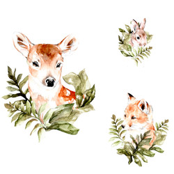 Metsän ystävykset-silityskuvakollaasi