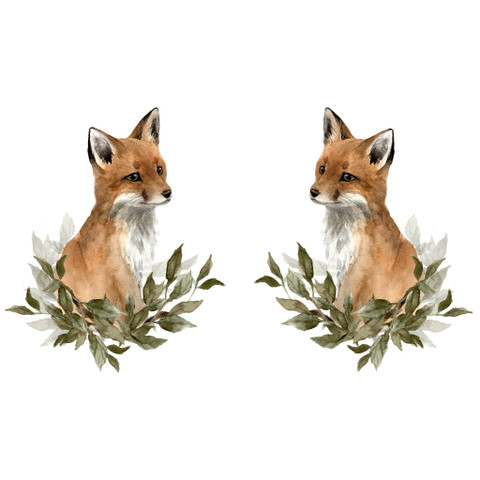 2 kpl Lehtimetsän kettu -silityskuva mini