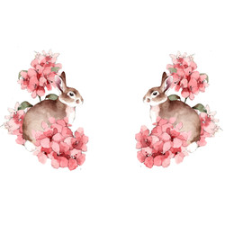 2 kpl Jänönen-silityskuva mini istuva jänis 