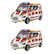 2kpl Ambulanssi-silityskuva mini