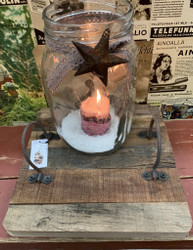 Tarjotin kierrätyspuusta metallikahvoin, kaksi kokoa,Chic Antique