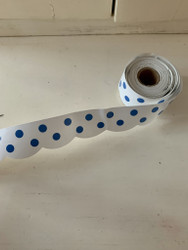 Ruotsissa valmistettu sinikuvioinen retro hyllynreunanauha, 5m