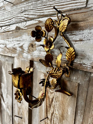 Vanhat, italialaiset kynttilälampetit, kynttilälampetti pari, seinäkynttelikkö