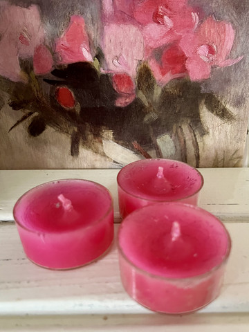 Pinkki tuikku läpinäkyvässä kuoressa, 20 kpl pussi, Lyhtytalo