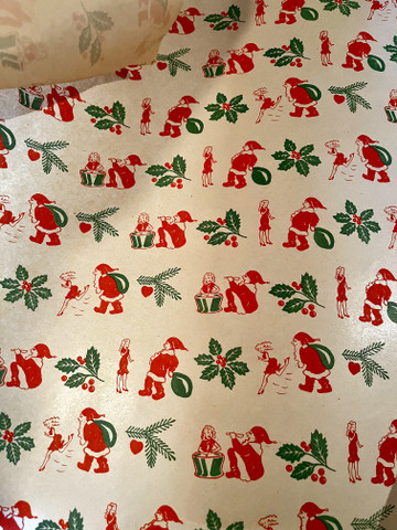 Aito, vanha joulupaperiarkki, joulupaperi arkeittain