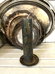 Kauniin vihreä adventtikynttilä, pöytäkynttilä by Chic Antique 