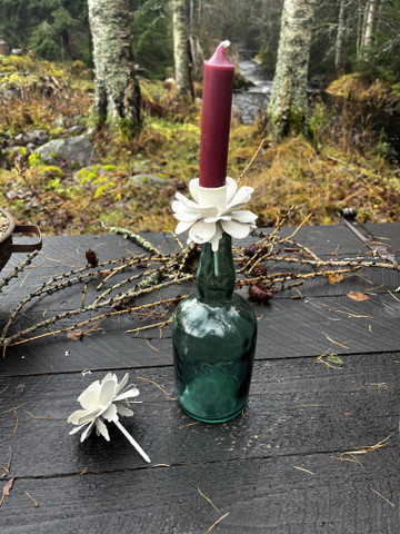 Kukan mallinen kynttilänpidike piikillä asetelmiin tai pulloon