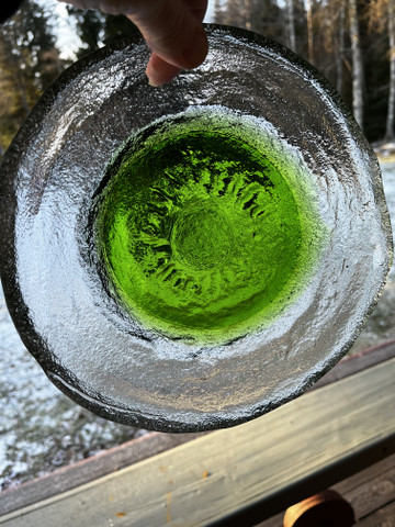 Kivi-Set lautanen, vihreä, Pertti Santalahti, Humppila