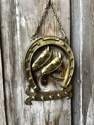 Metallinen hevosaiheinen pieni naulakko, koukusto