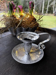 Hopeanhohtoinen yökynttiläjalka, uusi, Weiste Oy