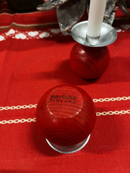 Aarikka, punainen, pieni kynttilänjalka