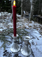 Kynttilänjalka, 2 kpl, tinaa, norjalaista designia by Haugrud Pewter