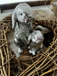 ”Antiikkihopean” värinen pupu-duo, Chic Antique