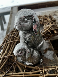 ”Antiikkihopean” värinen pupu-duo, Chic Antique