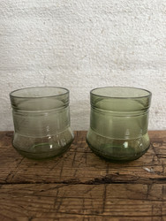 Vanha sinappilasi, juomalasi, design Väinö Pasonen, Karhulan lasi