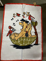 Vanha keittiöpyyhe pellavasekoitetta, Retu Kivinen pyyhe