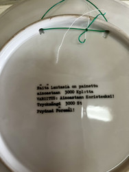 Keräilylautanen, seinälautanen 1990, vuosilautanen