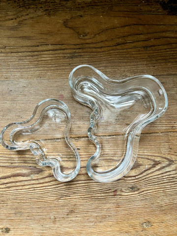 Aalto malja kirkas, kaksi kokoa, Iittala, Alvar Aalto
