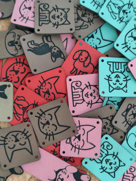 Keinonahkamerkki 5 kpl Premium omalla tekstillä