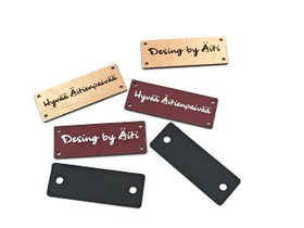 Keinonahkamerkki 5 kpl Premium omalla tekstillä