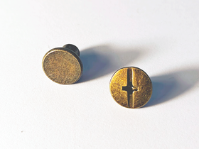 Ruuviniitti lattapää antiikkimessinki